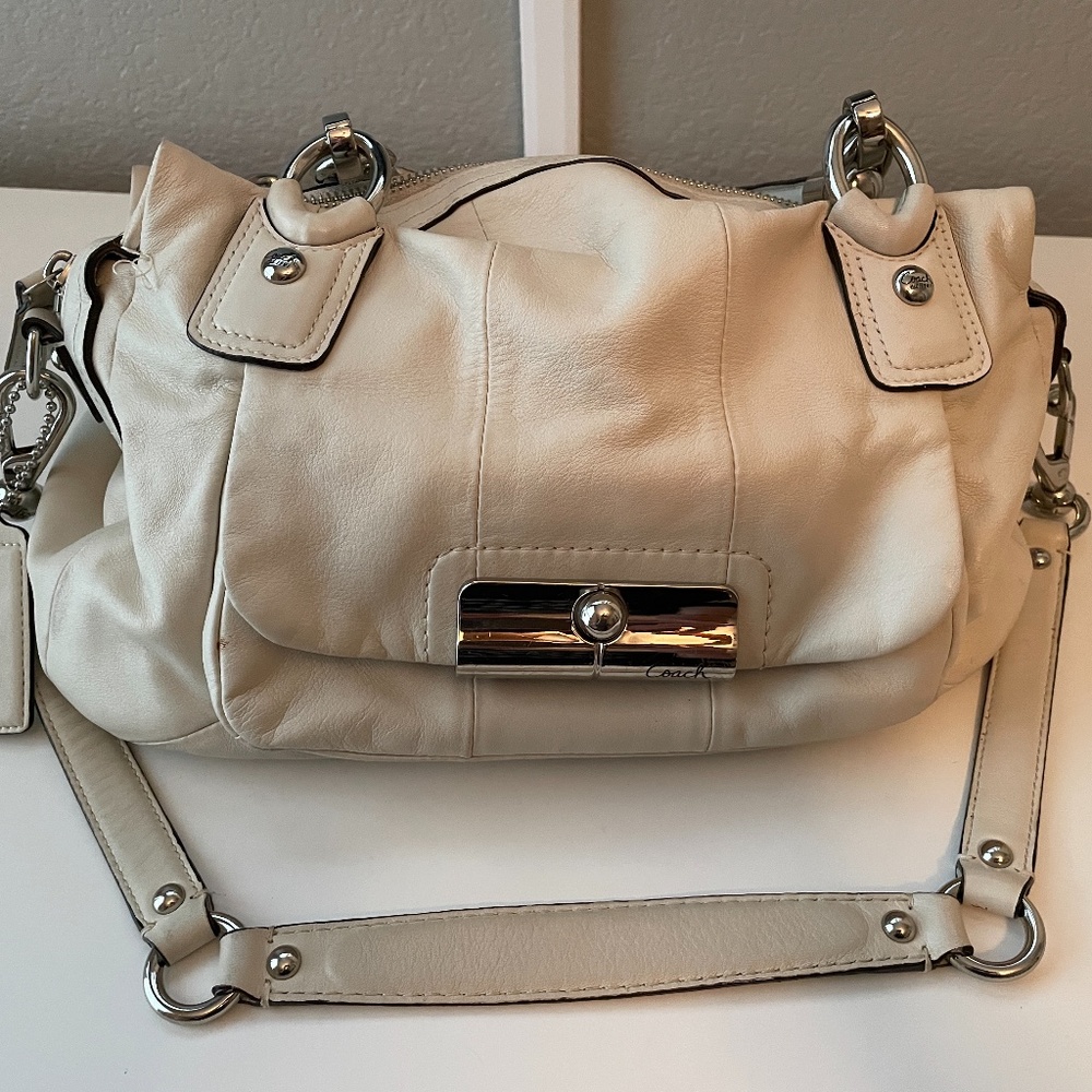 Coach White Leather Kristin Satchel